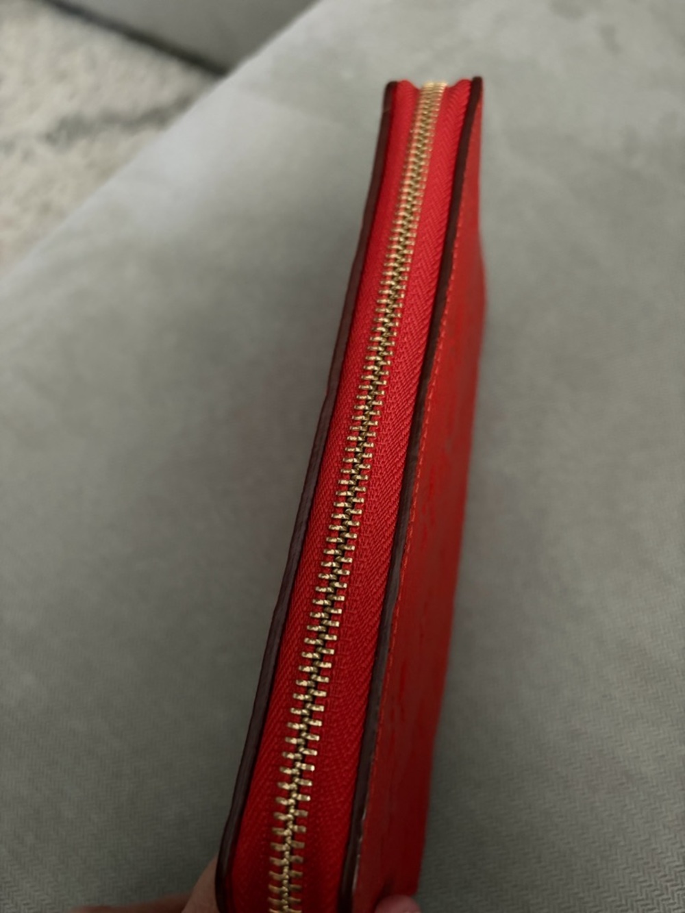 Louis Vuitton - Coral Red Monogram Empreinte Zippy Wallet - Picture 8 of 16